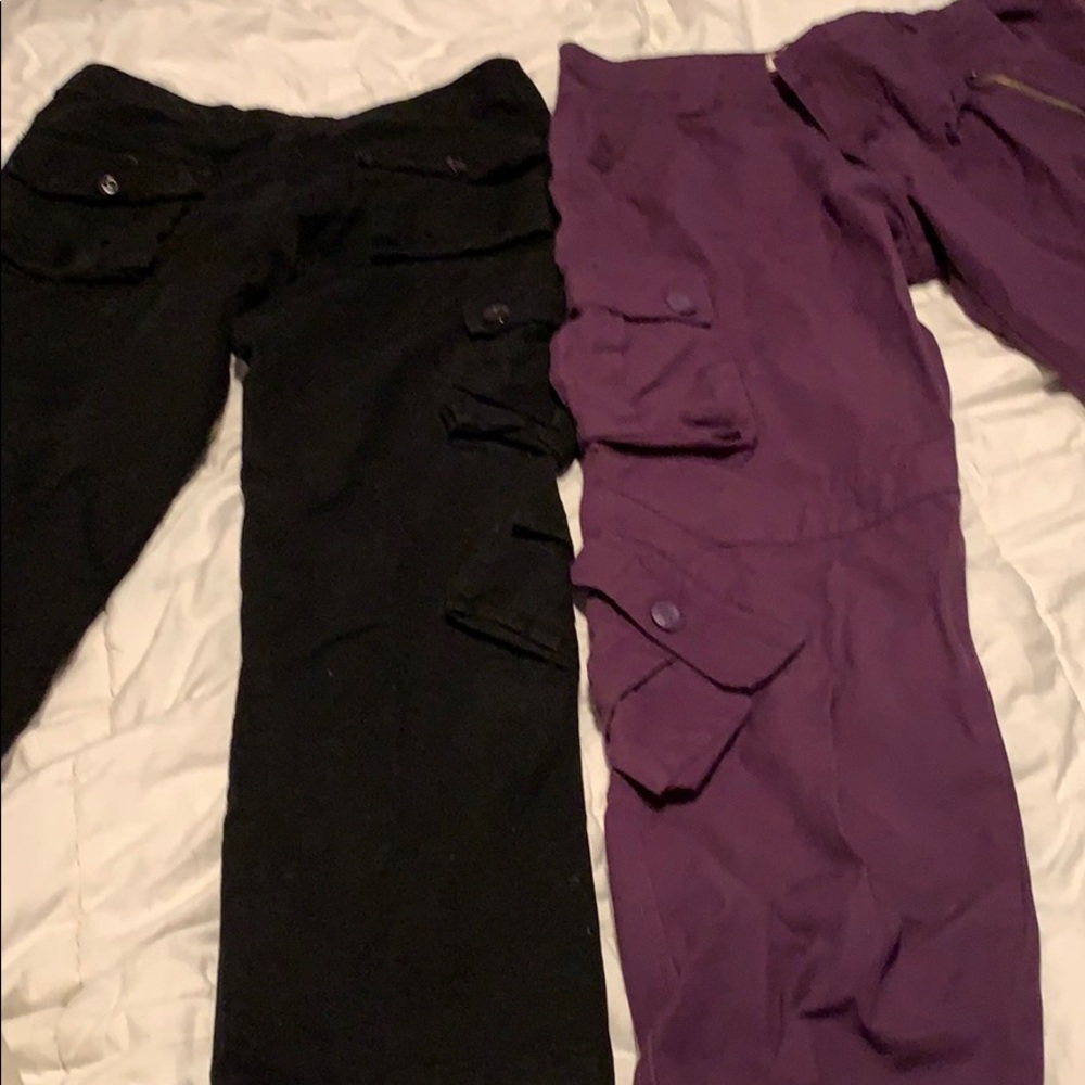 Purple and Black Cargo Jeans